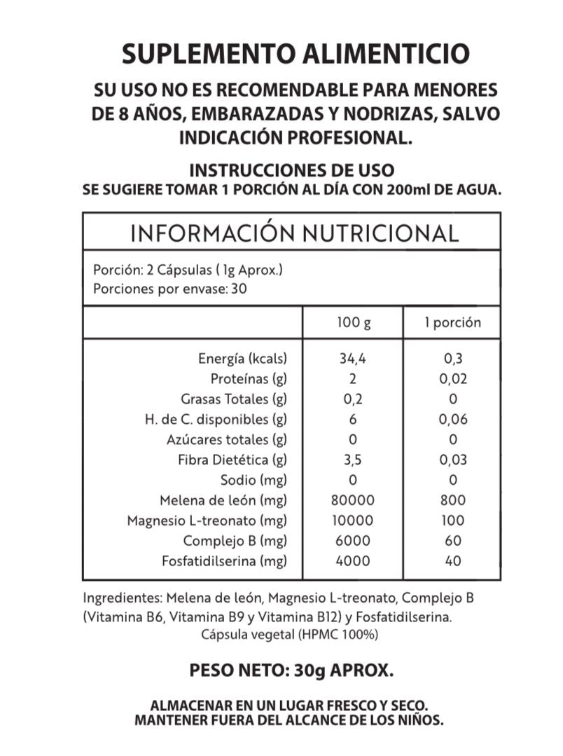 MELENA DE LEON® FORTIFICADA | ¡DESPIERTA TU MENTE Y POTENCIA TU ENFOQUE!🧠